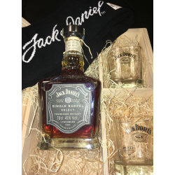 Dřevěný box Jack Daniel's Single Barrel + sklenice